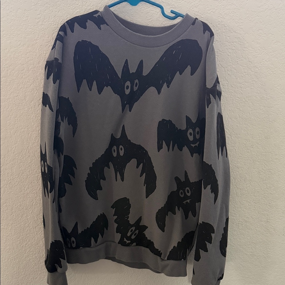 H&M Kids Charcoal Bat Graphic Sweatshirt